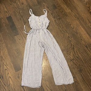 CharlotteRusse blue and white jumpsuit - woman’s Medium
